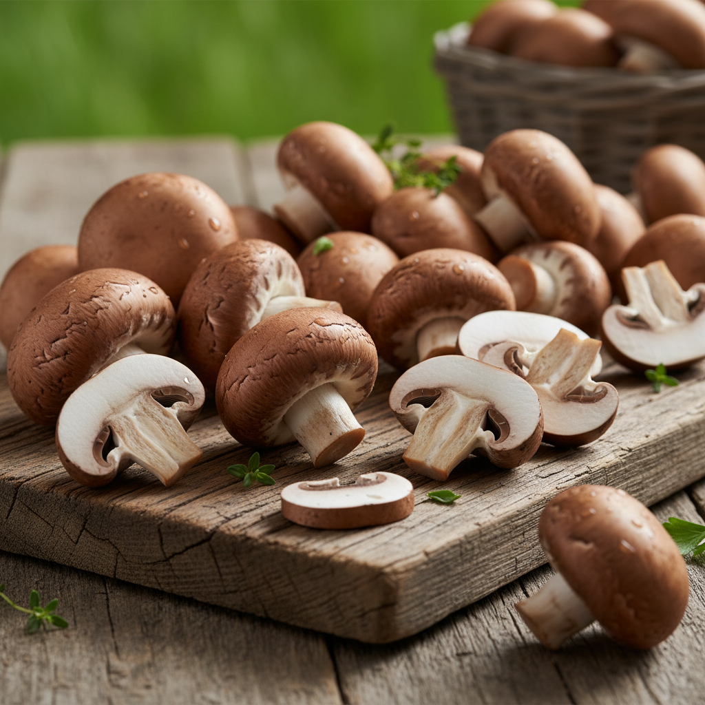 Champignons de Paris brun frais
