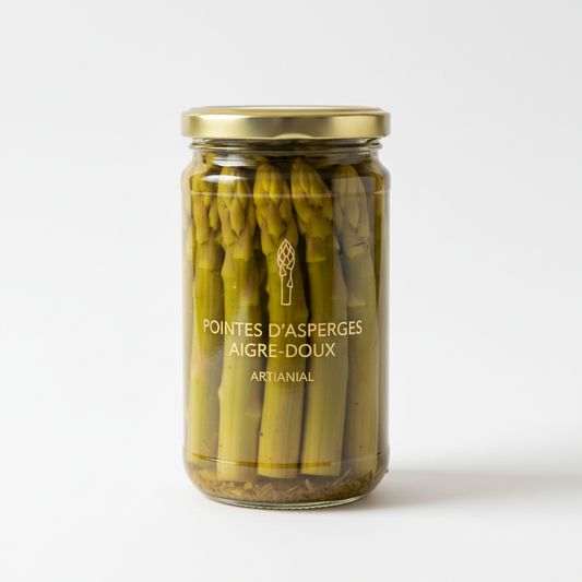 Bocal artisanal de pointes d'asperges à l'aigre-doux