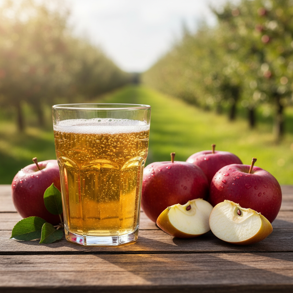 Jus de pomme pétillant