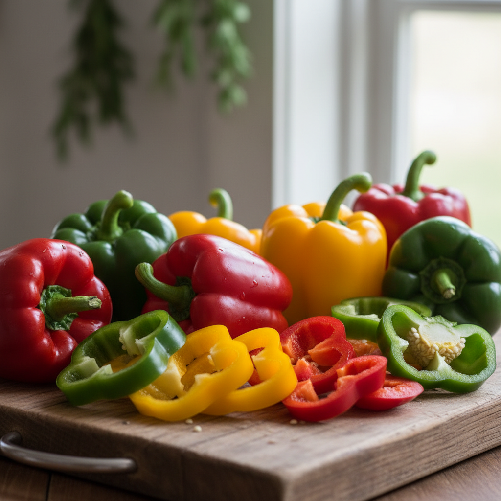 Poivrons colorés frais